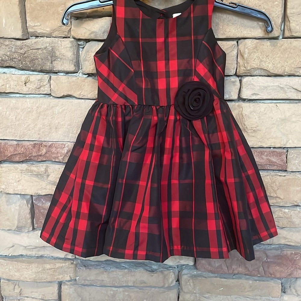 Toddler Beautiful Red and Black Special Occasion Dress Size 3T - Picture 2 of 4
